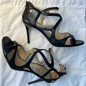Jimmy Choo Black Strappy Heels